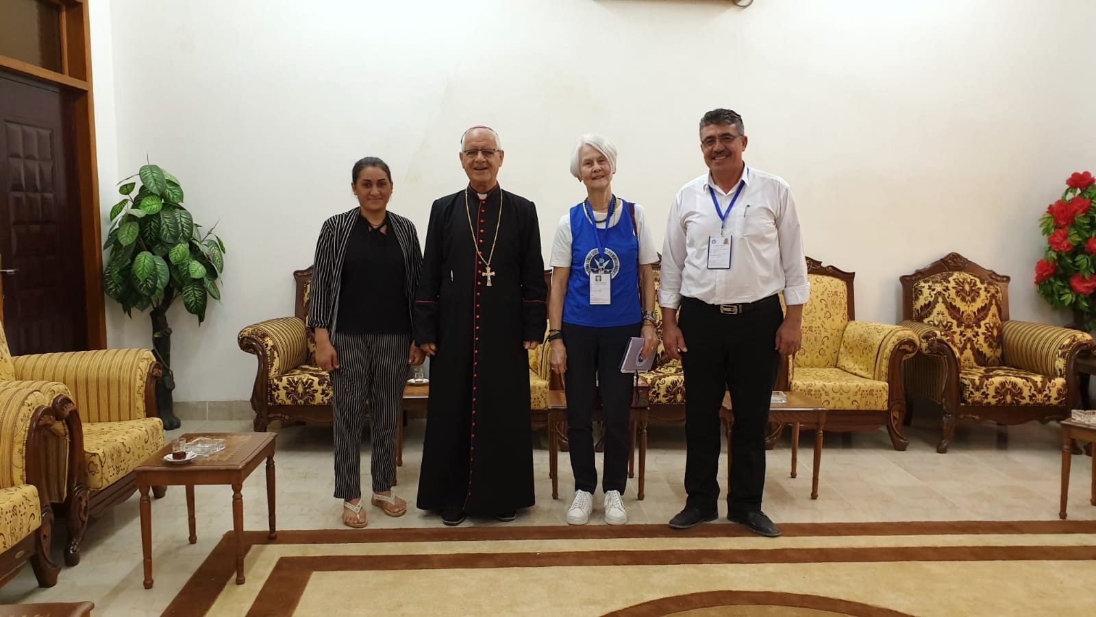 Katrin Bornmüller and Kahlil Al Rasho (the two on the right) paid a visit to the Catholic Bishop of Al Qosh © ISHR