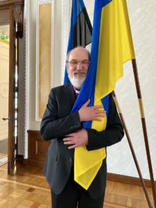 Thomas Schirrmacher with the flag of Ukraine © Martin Warnecke